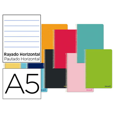 Cuaderno espiral 4º 80HJ horizontal Liderpapel 08391