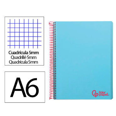 Cuaderno WONDER PP 120HJ Din A-6 azul Liderpapel 08826