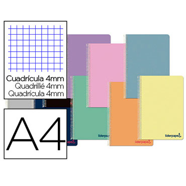 Cuaderno Wonder A4 80hj 90g c/4 mm. Liderpapel 08931