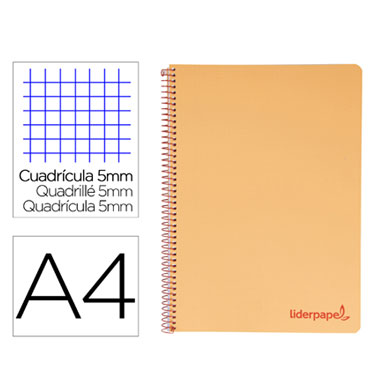 Cuaderno WONDER PP 120HJ Din A-4 naranja Liderpapel 08939