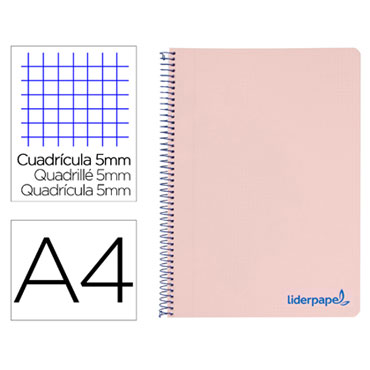 Cuaderno WONDER PP 120HJ Din A-4 rosa Liderpapel 08940