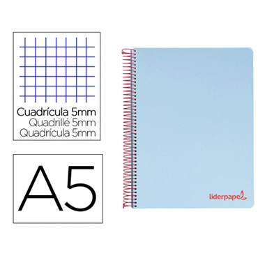 Cuaderno WONDER PP 120HJ Din A-5 azul Liderpapel 09233