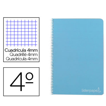 Cuaderno WITTY 4º c/4mm. Liderpapel 09781
