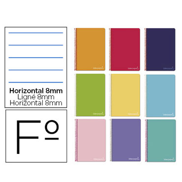 Cuaderno Witty Folio horizontal 8mm. Liderpapel 09913