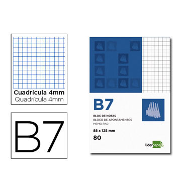 Bloc notas Din B-7 c/4 Liderpapel 10438