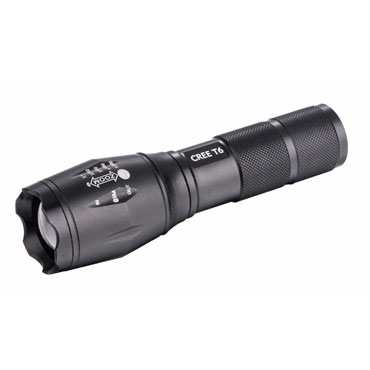 Linterna LED aluminio negra