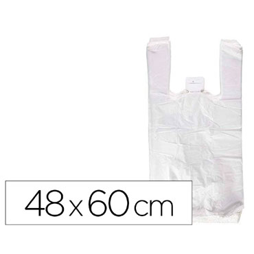 Bolsa camiseta blanca reciclada 480x600mm. 160090