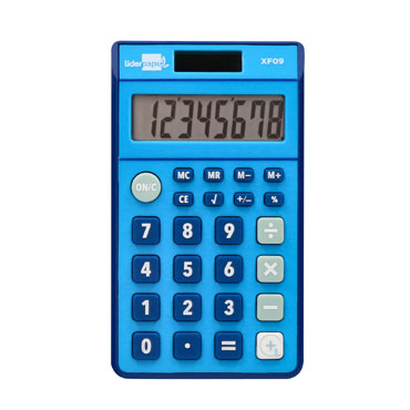 Calculadora de bolsillo azul Liderpapel 163474 Calculadora de bolsillo azul Liderpapel 163474