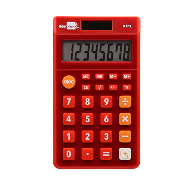 Calculadora de bolsillo roja Liderpapel 163476 Calculadora de bolsillo roja Liderpapel 163476