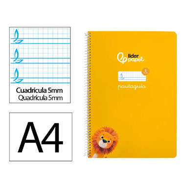 Cuaderno Pautaguía A4 pauta 5mm. lila Liderpapel 171776
