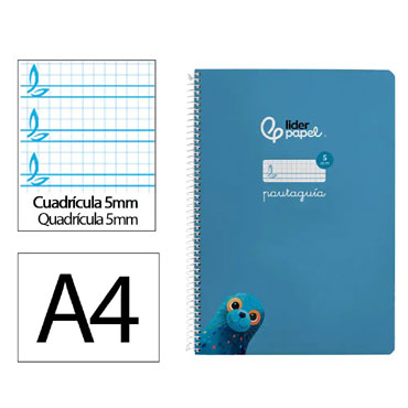 Cuaderno Pautaguía A4 pauta 5 mm. naranja Liderpapel 171777