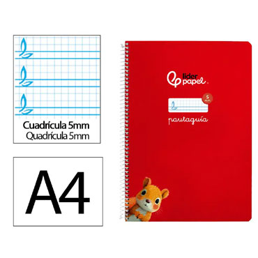 Cuaderno Pautaguía A4 pauta 5 mm. verde Liderpapel 171780