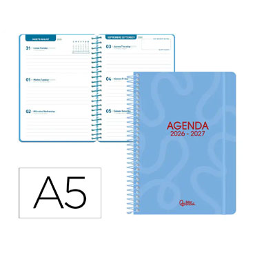 Agenda escolar Classic S/V celeste Liderpapel 174785
