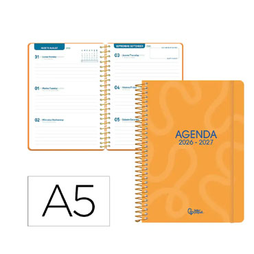 Agenda escolar Classic S/V naranja Liderpapel 174786