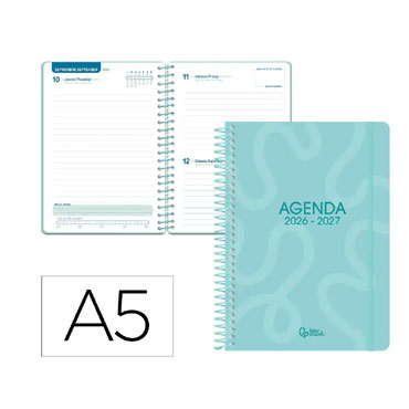 Agenda escolar Classic D/P turquesa Liderpapel 174788