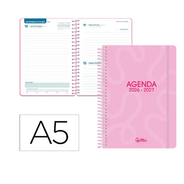 Agenda escolar Classic D/P rosa Liderpapel 174789