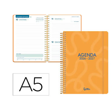 Agenda escolar Classic D/P naranja Liderpapel 174794
