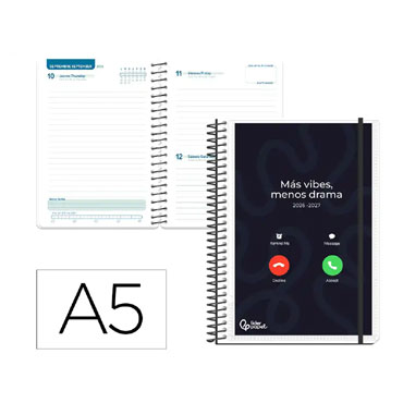 Agenda escolar Classic personalizable A5 D/P Liderpapel 174804