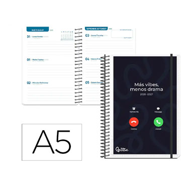 Agenda escolar Classic personalizable A5 S/V Liderpapel 174805