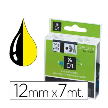 Cinta D1 12 mm. negro/amarillo 45018 Dymo S0720580