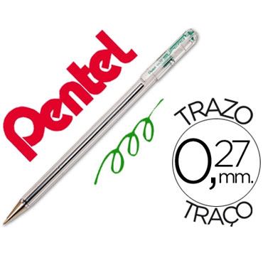 Bolígrafo Superb BK 77 verde Pentel BK77-C