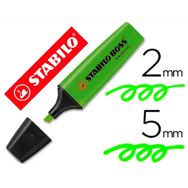 Marcador flúor verde Stabilo Boss 70/33