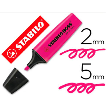 Marcador flúor rosa Stabilo Boss 70/56