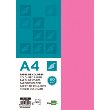 100 hojas papel rosa 80 g/m² Din A-4 Liderpapel 28246