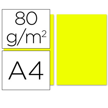 100HJ papel amarillo limón 80 g/m² Din A-4 Liderpapel 28249