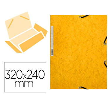 Carpeta gomas Din A-4 amarilla Q-Connect 31624