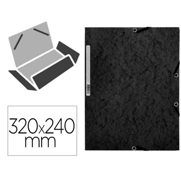 Carpeta gomas Din A-4 negra Q-Connect 31627