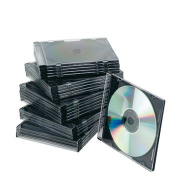 25 estuches CD Slim transparentes Q-Connect 31732