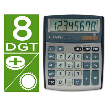 Calculadora CDC-80 plata Citizen 32963 Calculadora CDC-80 plata Citizen 32963