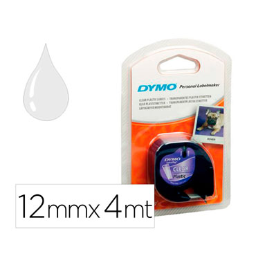 Cinta Letratag 12 mm. negro/transparente 12267 Dymo S0721530