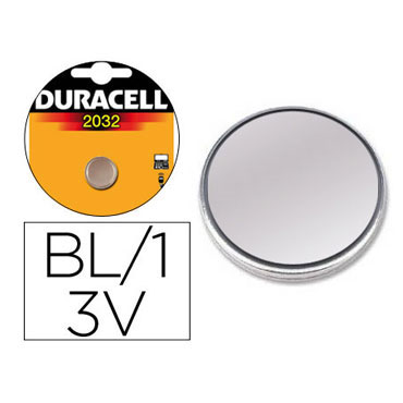 DESCATALOGADA. Pila alcalina botón Duracell CR2032 39183 DESCATALOGADA. Pila alcalina botón Duracell CR2032 39183