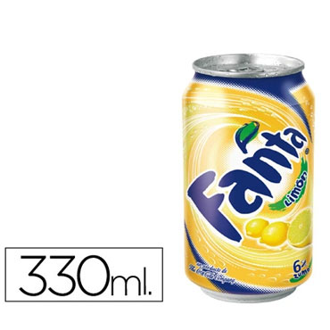 Refresco Fanta limón lata 330 ml.