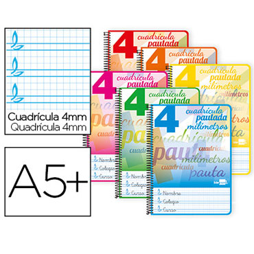 Cuaderno Pautaguía 4º pauta 4mm. Liderpapel 51705