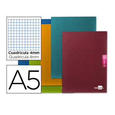 Libreta Scriptus 90 g/m² Din A-5+ c/4mm. Liderpapel 52163