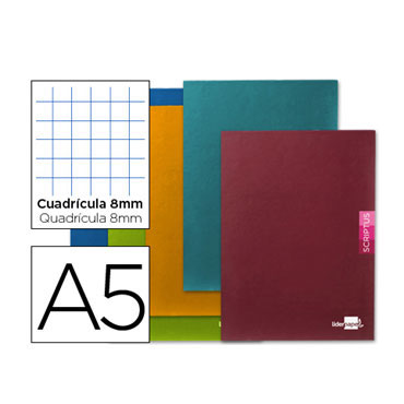 Libreta Scriptus 90 g/m² Din A-5+ c/8mm. Liderpapel 52165