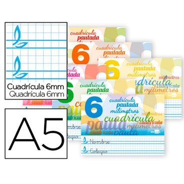 Libreta Pautaguía A-5 pauta 6mm. Liderpapel 57780