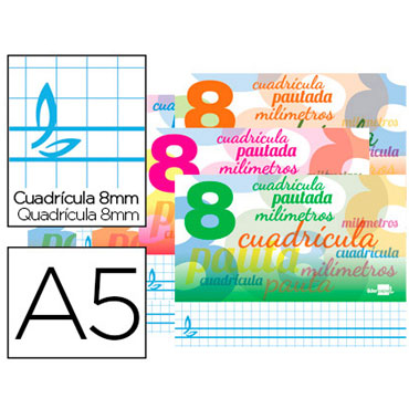 Libreta Pautaguía A-5 pauta 8mm. Liderpapel 57781