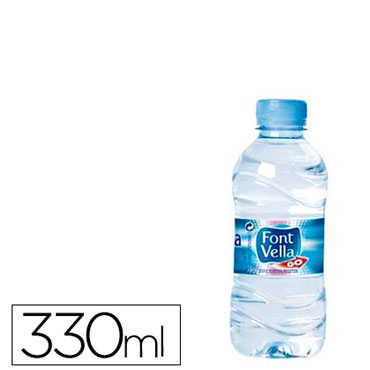 Agua mineral natural Font Vella botella 330 ml.