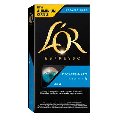CJ10 monodosis café Marcilla L'Or espresso Decaffeinato