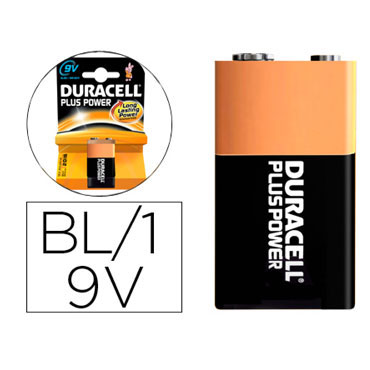 Pila alcalina Duracell recargable 9V 59568