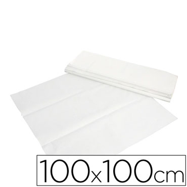 400 manteles de papel blanco 100x100 cm .