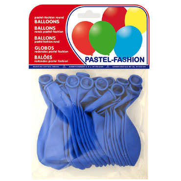 20 globos azul medio pastel 63219