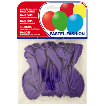 20 globos lila pastel 63222