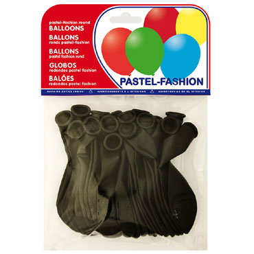 20 globos negro pastel 63224