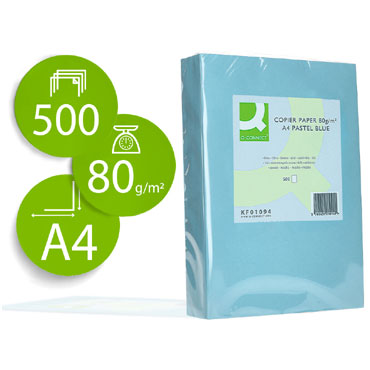 500HJ papel celeste 80 g/m² Din A-4 Q-Connect 72051