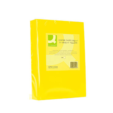 500HJ papel amarillo intenso 80 g/m² Din A-4 Q-Connect 72061
